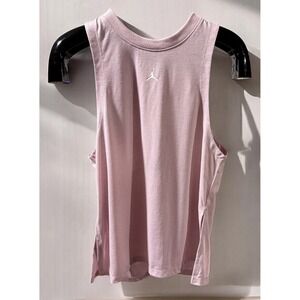 Women's Nike Jordan Loose Fit Sleeveless Mesh Tank Top Shirt Dusty Rose Small